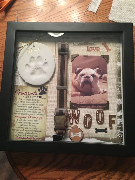 shadow box for deceased dog